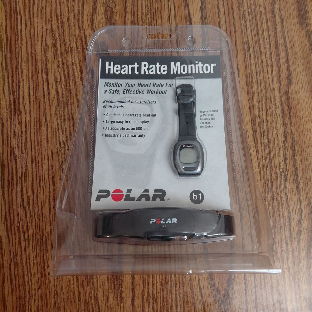 Polar Heart Monitor Watch B1 w/ Transmitter Belt Workout Trainer Model 190012557